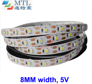 5V 3528 LED strip 8MM width 60 LED/M